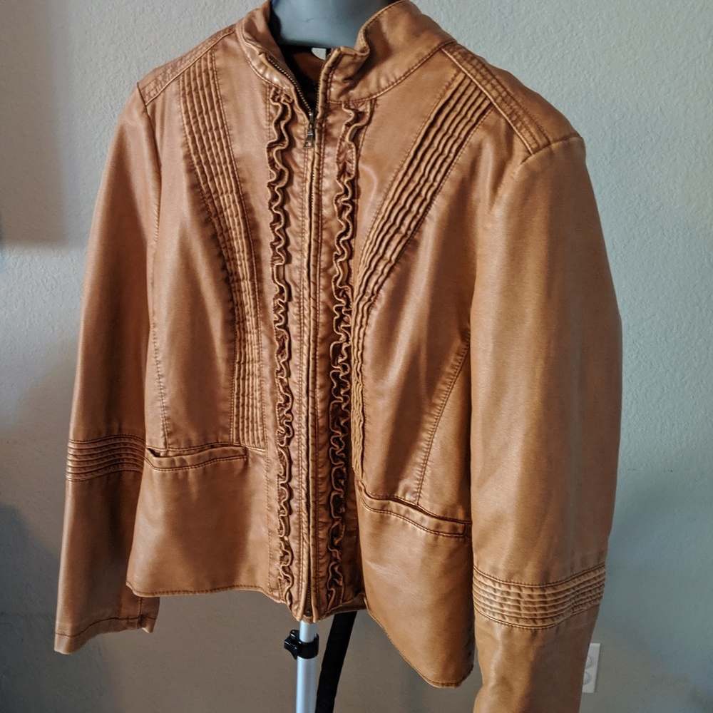 Ana. Light brown polyester Jacket